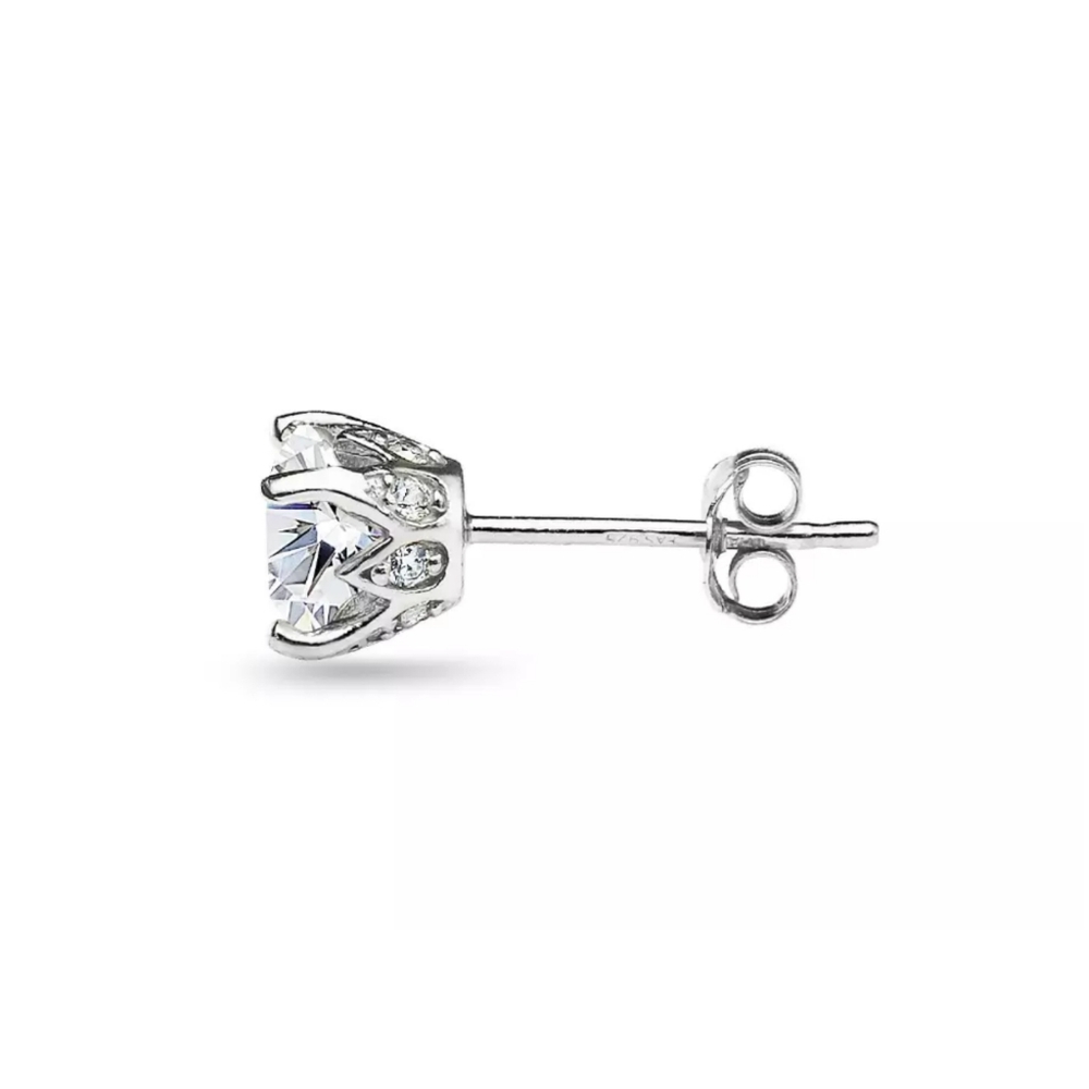6mm Bling Stud Earrings - Picture 3 of 4